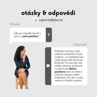 💬 OTÁZKY, KTERÉ DOSTÁVÁM NEJČASTĚJI … Dnes trochu osobněji 💛 👉 Proč jsem vůbec začala podnikat? 👉 Co si myslím, že dělají...