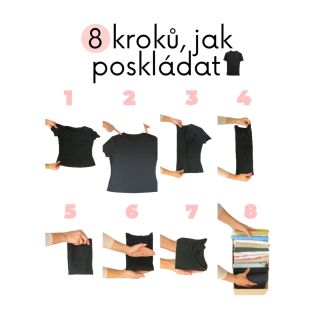 👕 JAK POSKLÁDAT TRIČKO – JEDNODUCHÝ MANUÁL V 8 KROCÍCH Už žádné křivé hromádky ani věčně pomačkané trička! Tady je...